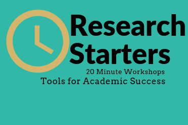 Research Starters with a yellow clock image