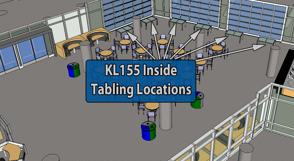 KL155 Indoor Tabling Diagram KL155 Indoor Tabling Diagram