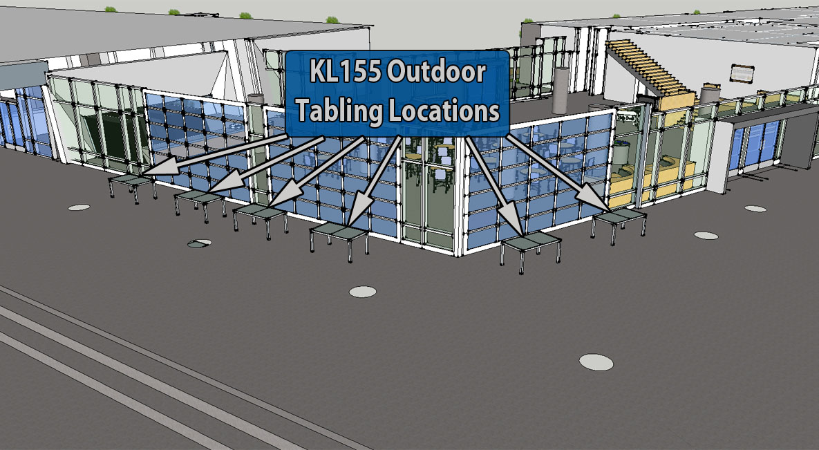 KL155 Outdoor Tabling Diagram KL155 Outdoor Tabling Diagram
