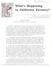 What's happening in California forestry? 1963